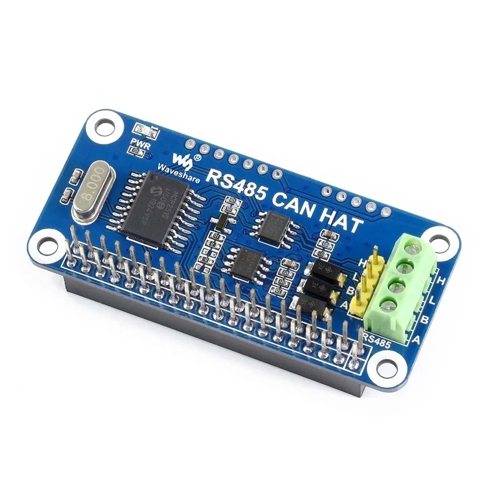 Плата Waveshare RS485 CAN для Raspberry Pi Zero/Zero W/Zero WH/2B/3B/3B + встроенный контроллер CAN: MCP2515 485