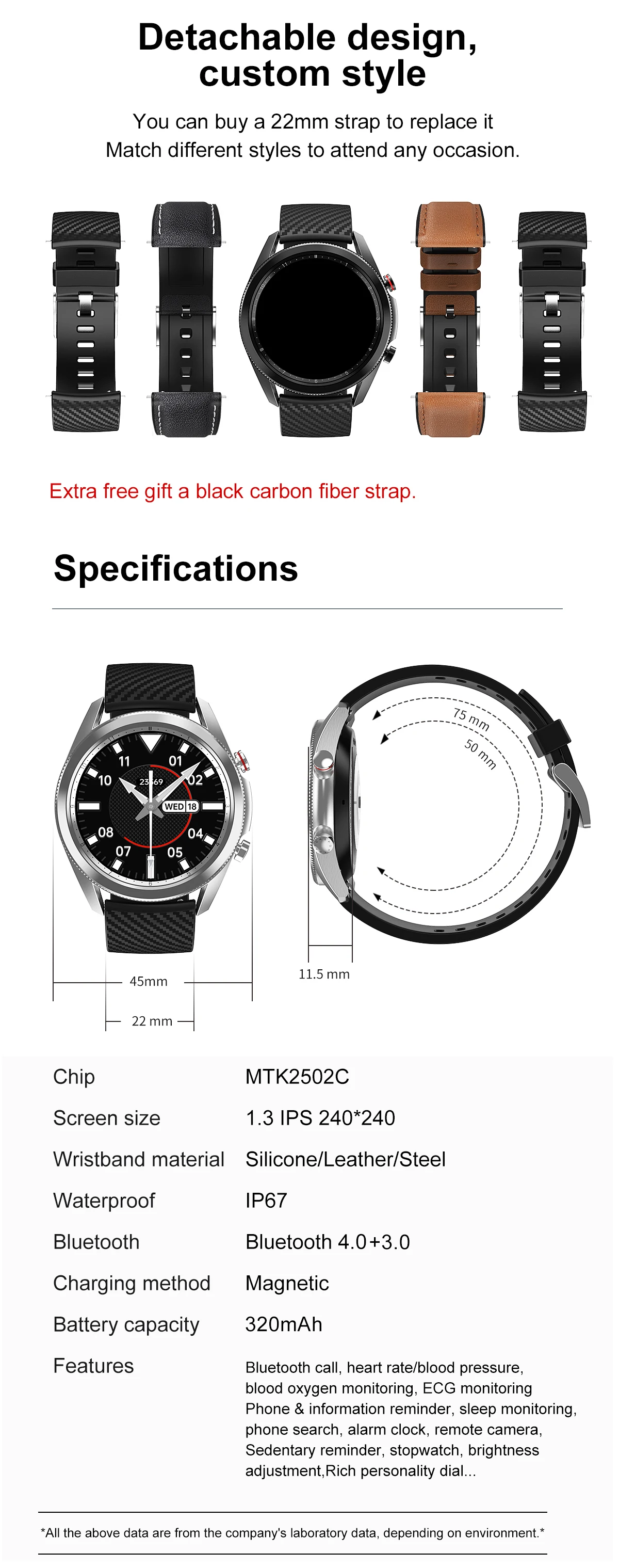 

Smart Watch Men 2021 ECG Reloj Inteligente DT91 Smartwatch Preesure Heart Rate Sleep Monitor for Amazfit GTS 2 Xiaomi