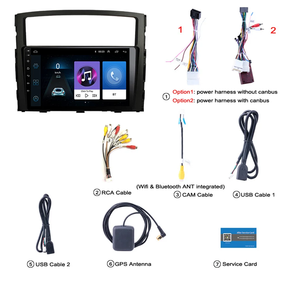 Полноэкранный сенсорный экран 9 дюймов 2.5D IPS HD Android 8 1 NAVI для Mitsubishi Pajero 06 11 с Bluetooth USB