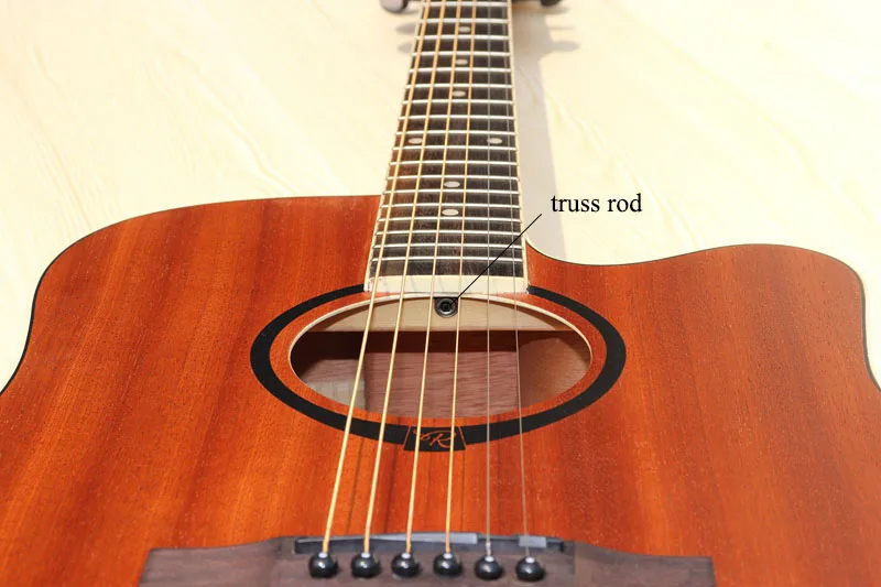 Полный sapele народная гитара с звукоснимателем