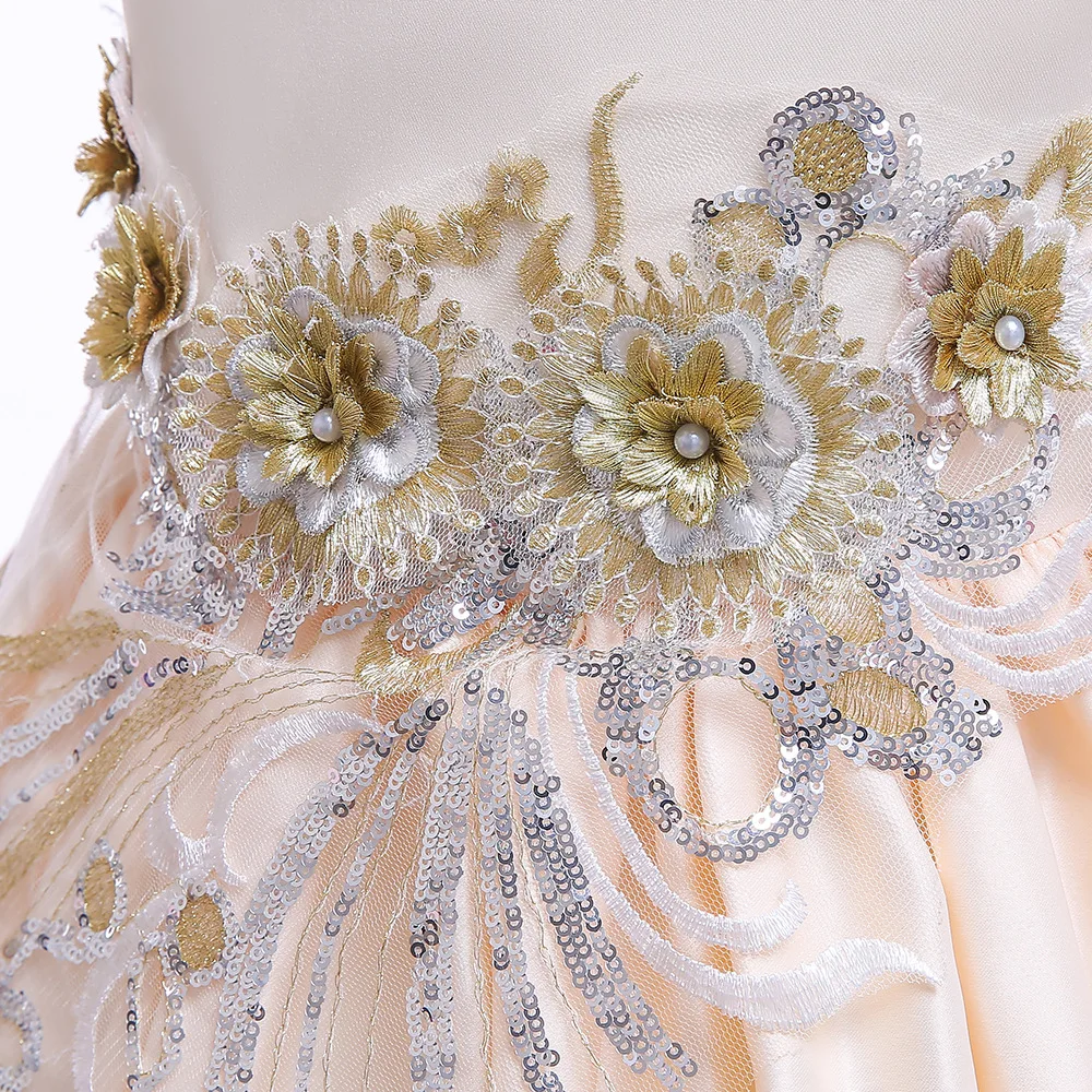 

Hot Sale Children Sleeveless Girls Party Dresses Wholesale Fashion Birthday Clothing Formal Sequin Flower Girl Dresses for Kids