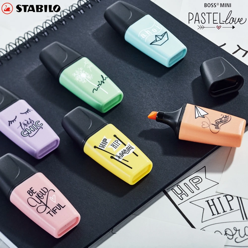 3 предмета в комплекте 6 штук партии Новый оригинал Stabilo Boss мини маркер ручка
