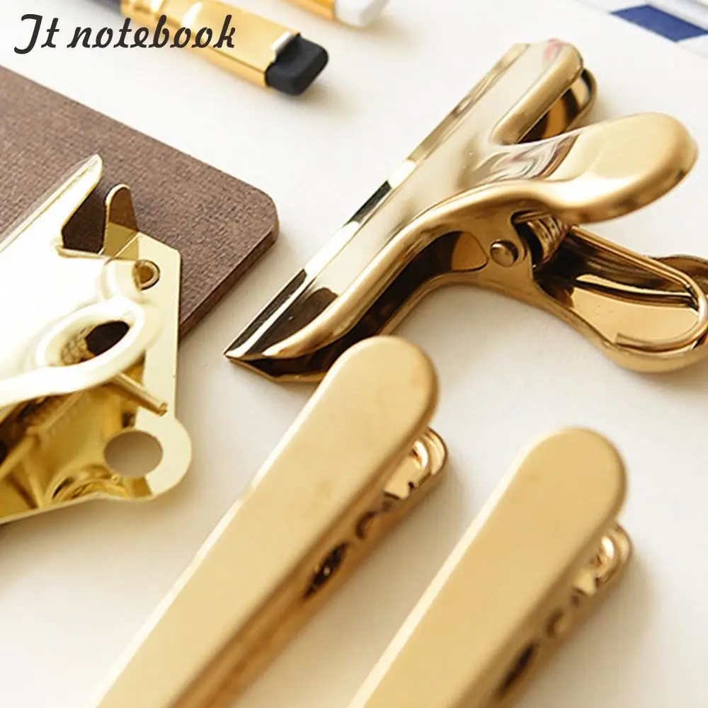 

design brass scissors paper cliper brass clip fastener file Metal Paper Clips Binder Photo Message Ticket File Office School