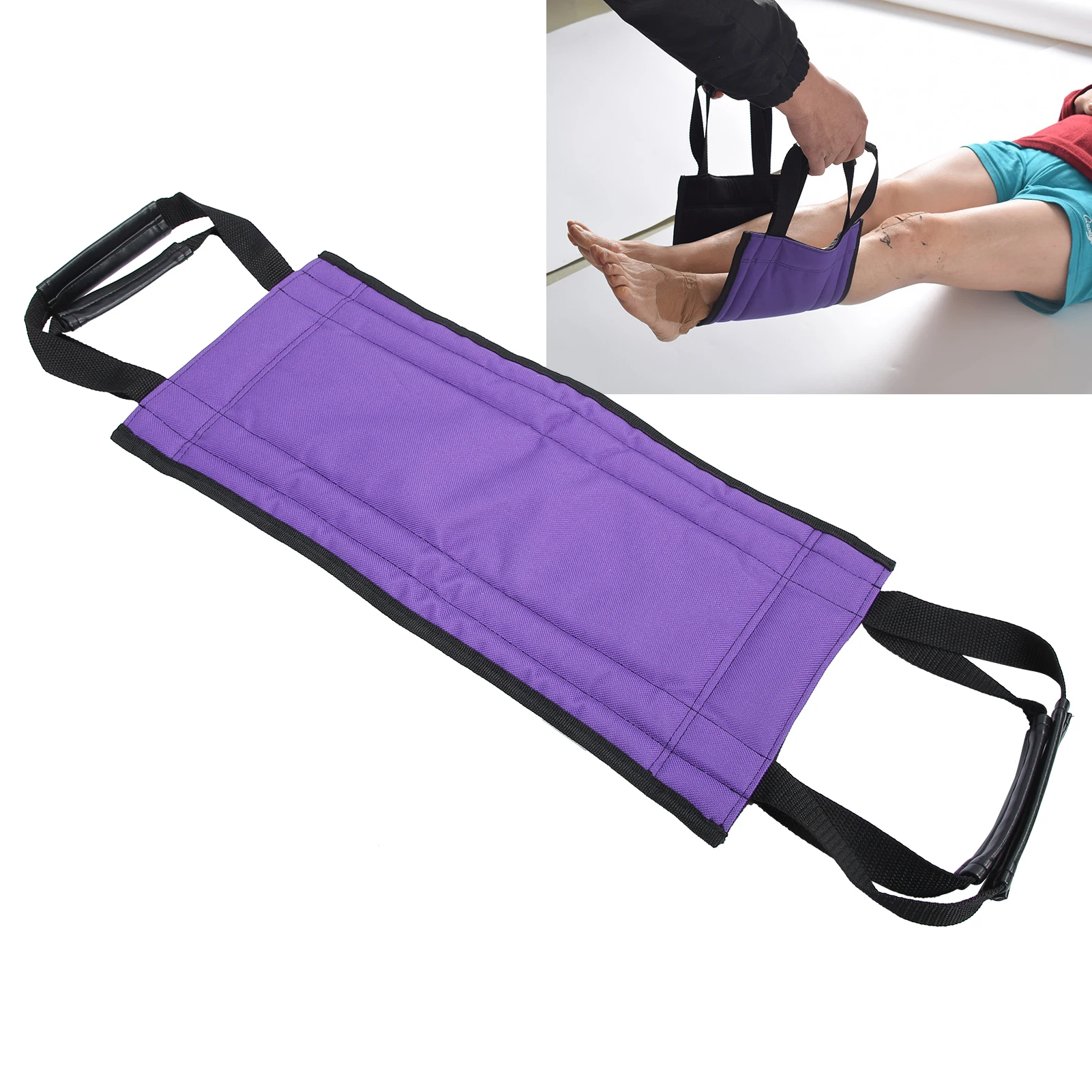 

GeduldigElderly Transfer Moving Belt Wheelchair Bed Nursing Safe Lift Strap With PU Leather Handle Auxiliary Shift Brace Support
