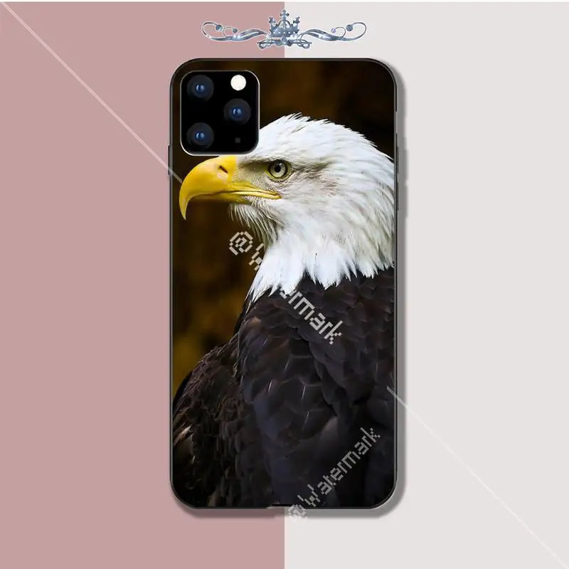 Yinuoda Eagle Bird black soft phone case cover for iphone se 2020 6 6s 7 8 plus x xs max xr 11 12 pro funda | Мобильные телефоны и