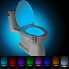 Умный домашний светильник для унитаза, 8 цветов, ночной Светильник для ванной, туалета, туалета, светильник для туалета с пассивным ИК датчиком движения, светодиодный ночсветильник для туалета
