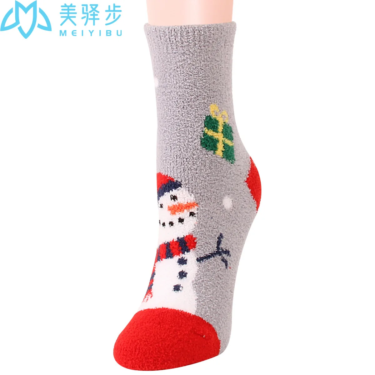 12 Pairs Per Set Winter Warm Coral Velvet Adult Socks Cartoon Festival Christmas Adult Socks for Female Socks Direct Sales