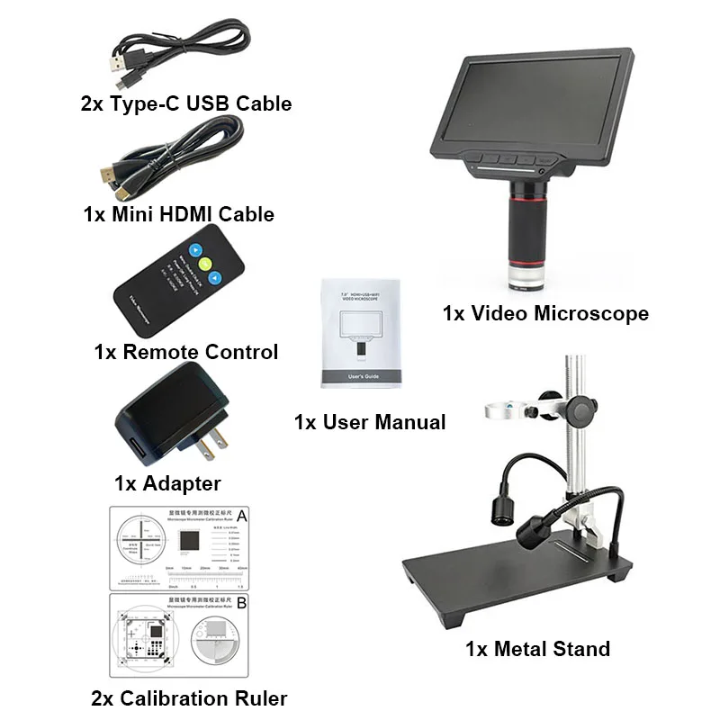 Digital Microscope USB HDMI WiFi Object Distance Measurement Software for Watch Jewelry Phone Repair Soldering Instrument Tools |
