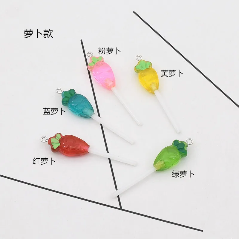 10 шт./упак. Красочные леденец конфеты каучуковые Подвески DIY серьги Модные
