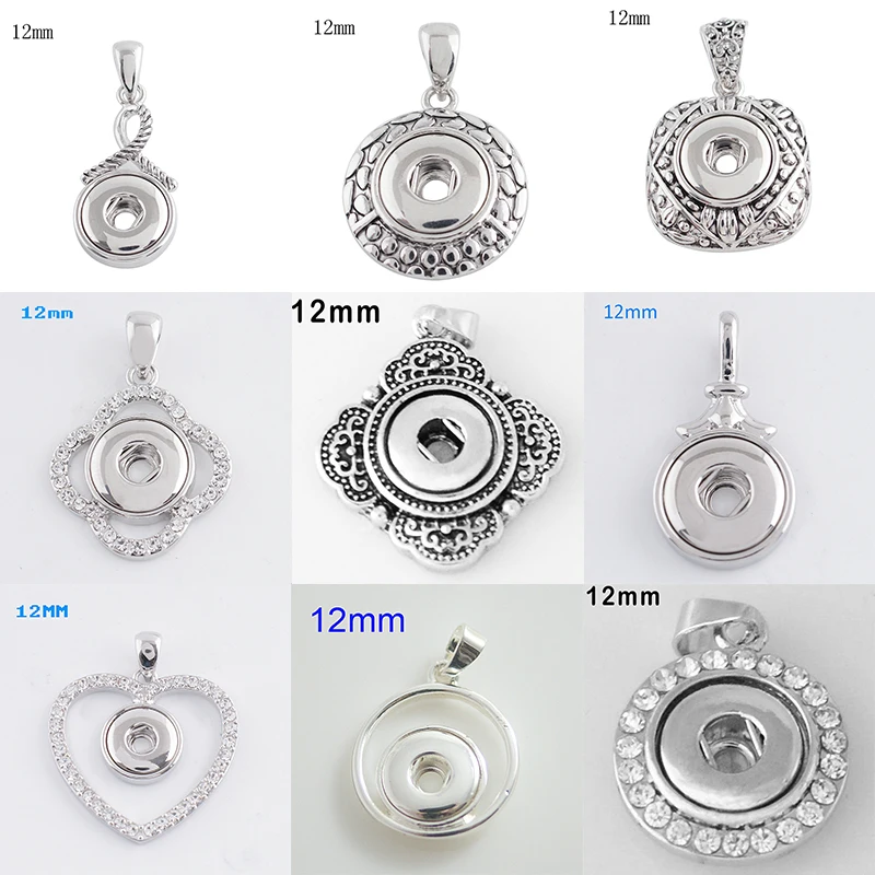 

12mm Snap Button Pendants DIY Jewelry （No chain） KD3200