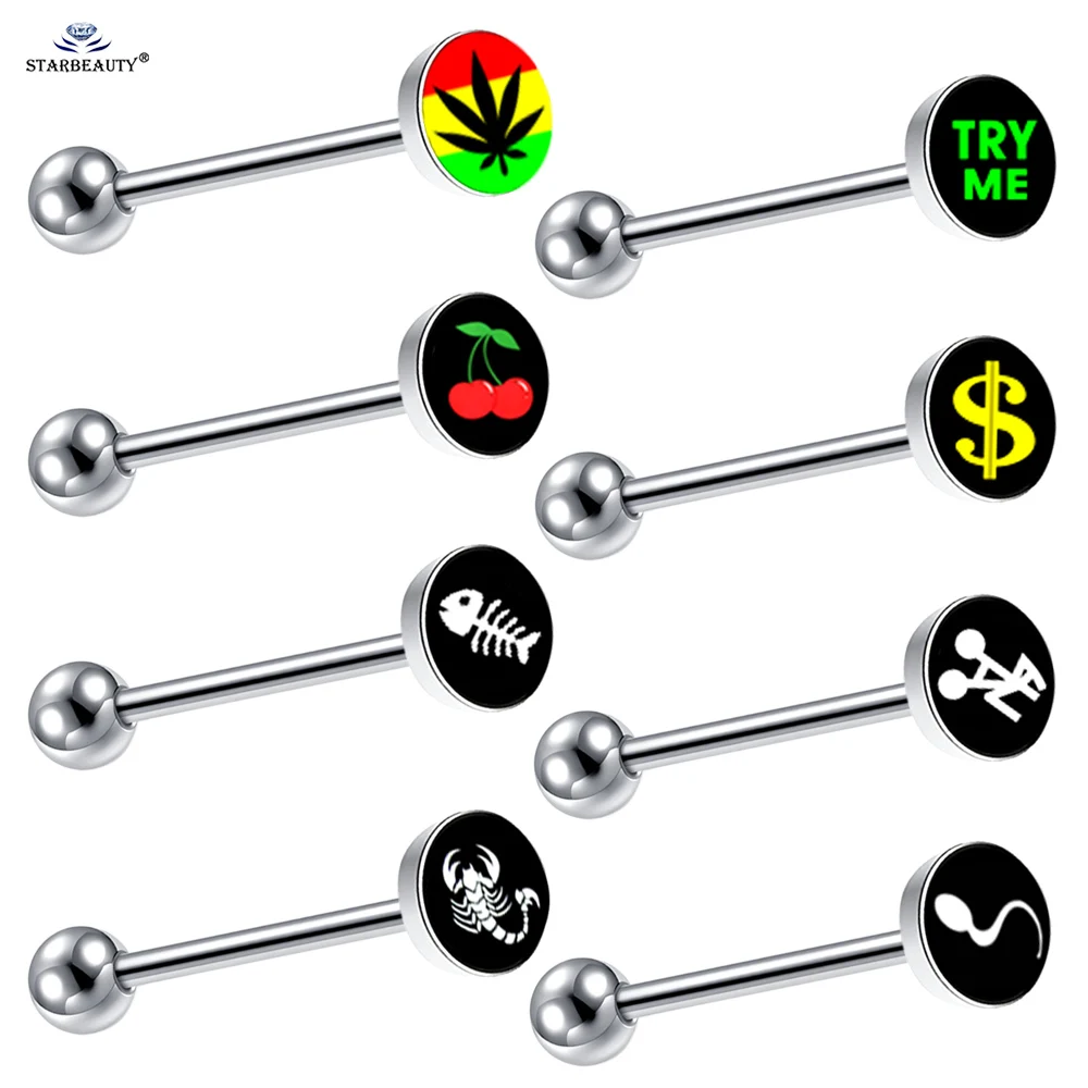 Штанга из хирургической стали «сделай сам», декодер «сделай сам», 14 г, 16 мм, для собак, кошек, детской футбольной тематики, языка