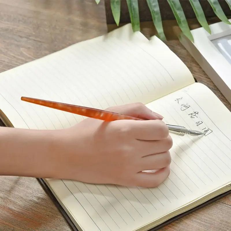 

Starry Sky English Oblique Calligraphy Dip Pen Nib Holder Handwriting Fountain