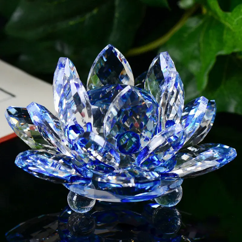 Кварцевый Хрустальный цветок Лотос для поделок фэн шуй коллекция декора