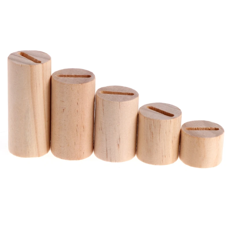 

Wooden Ring Jewelry Display Rack Organizer Stand Cone Shape Holder 5 Pcs