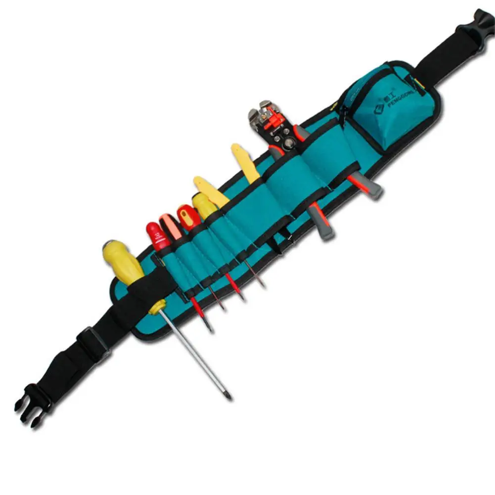 

1PC Oxford Waist Pack Portable Tool Bag Electrician Wrist Tool Belt Screws Nails Drill Bits Holder Car Repair Tools Pockets