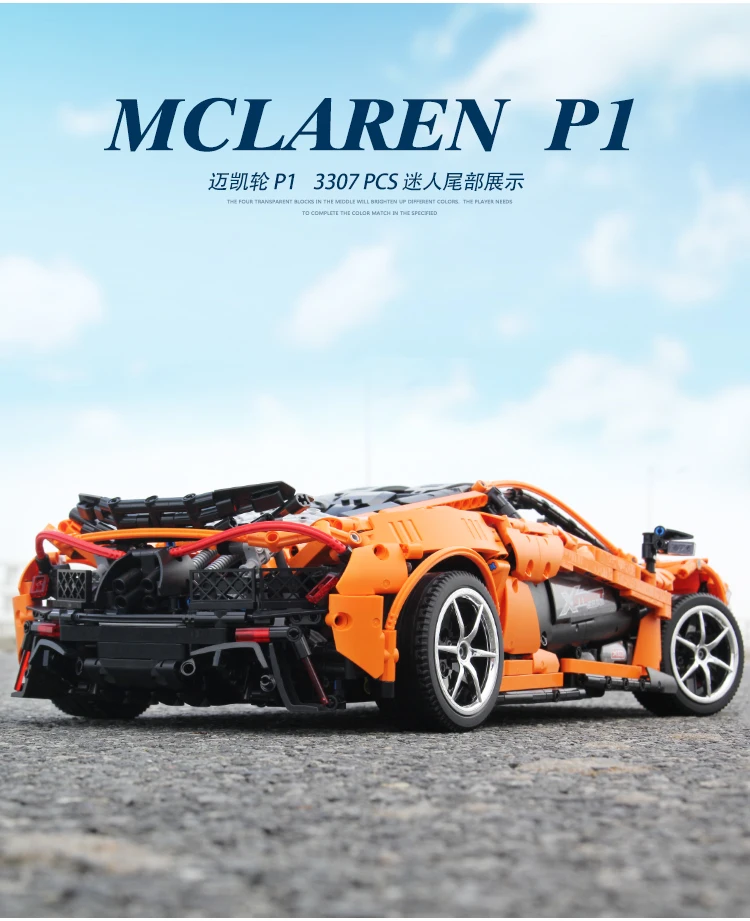 Новая модель супер гоночного автомобиля mlaren совместимая техника Voiture Moc-16015 IepinSet 20087 строительные блоки кирпичи игрушки подарок