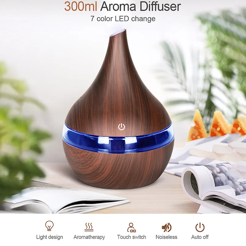 

LED Air Purifier Colour Ultrasonic Aroma Essential Oil Diffuser Luminous Humidifier Mini Size Luminous Ultrasonic