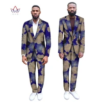 2021 new men blazer suits jackets pants set african print men suits fashion business dress wedding suits blazer plus size wyn255