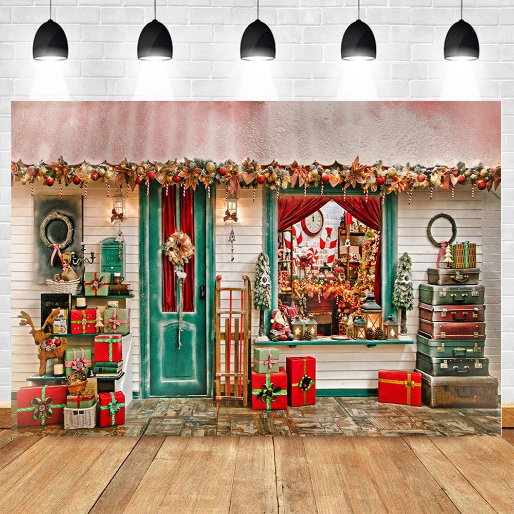 Фоны для фотографии с изображением рождественсва и детской фотосъемки окна во