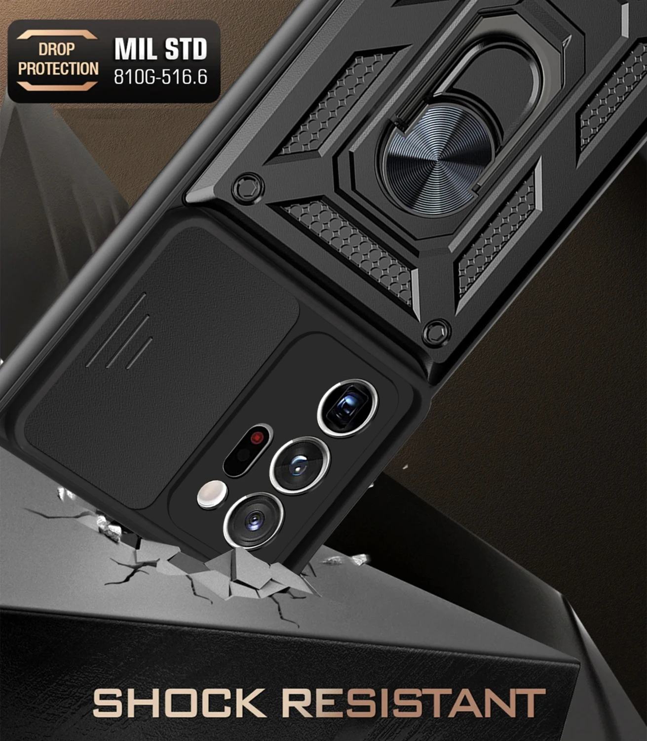 Phone Case For Oppo Realme Narzo 10 20 30A C25 C15 7i 5 5S 5i 6i C20 C21 C11 C12 V11 5G 2021 Armor ring Bracket Push window | Мобильные