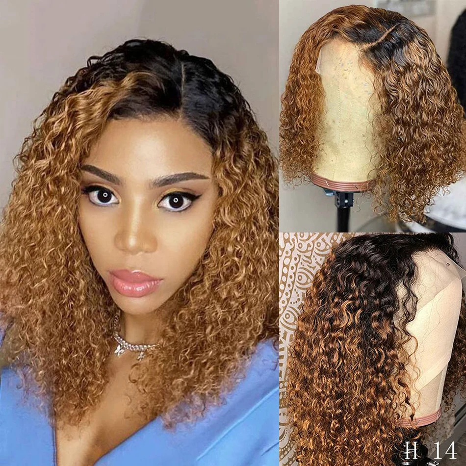 4x4 Bob Closure Wigs Deep Curly Lace Front Human Hair Wigs Deep Wave Short Bob Wigs For Black Women Brazilian SPARK Hair Wigs