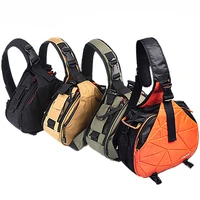 waterproof travel small dslr shoulder camera bag with rain cover triangle sling bag for sony nikon canon digital camera k1 k2