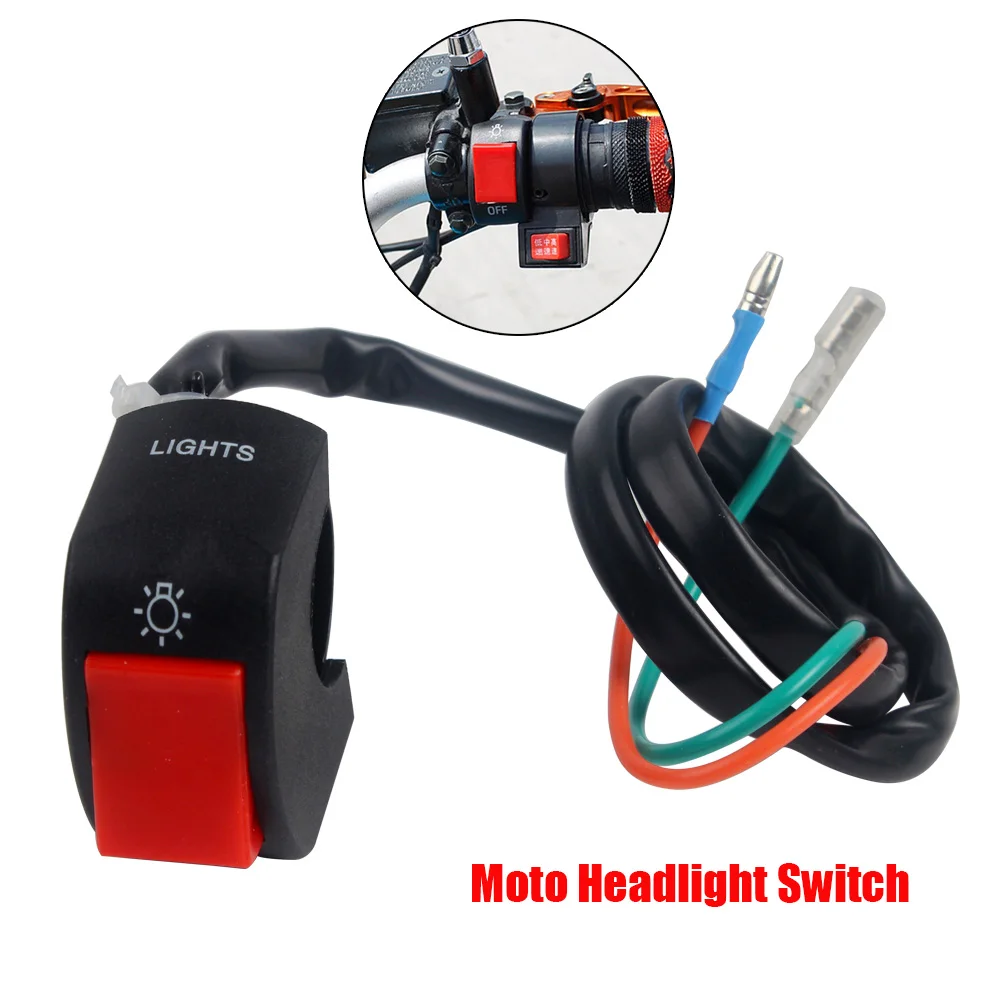 

12V Motorcycle Accessories For Headlight Switch Buttons Control Replacement Universal Dirt Pit BIke Motorbike Moto Electronics