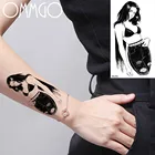 Мужской черный ремень, сексуальные взрослые татуировки для мужчин, женский боди-арт, мужской боди-арт, 3D-рисунок, переводная татуировка, фальшивая татуировка, классная