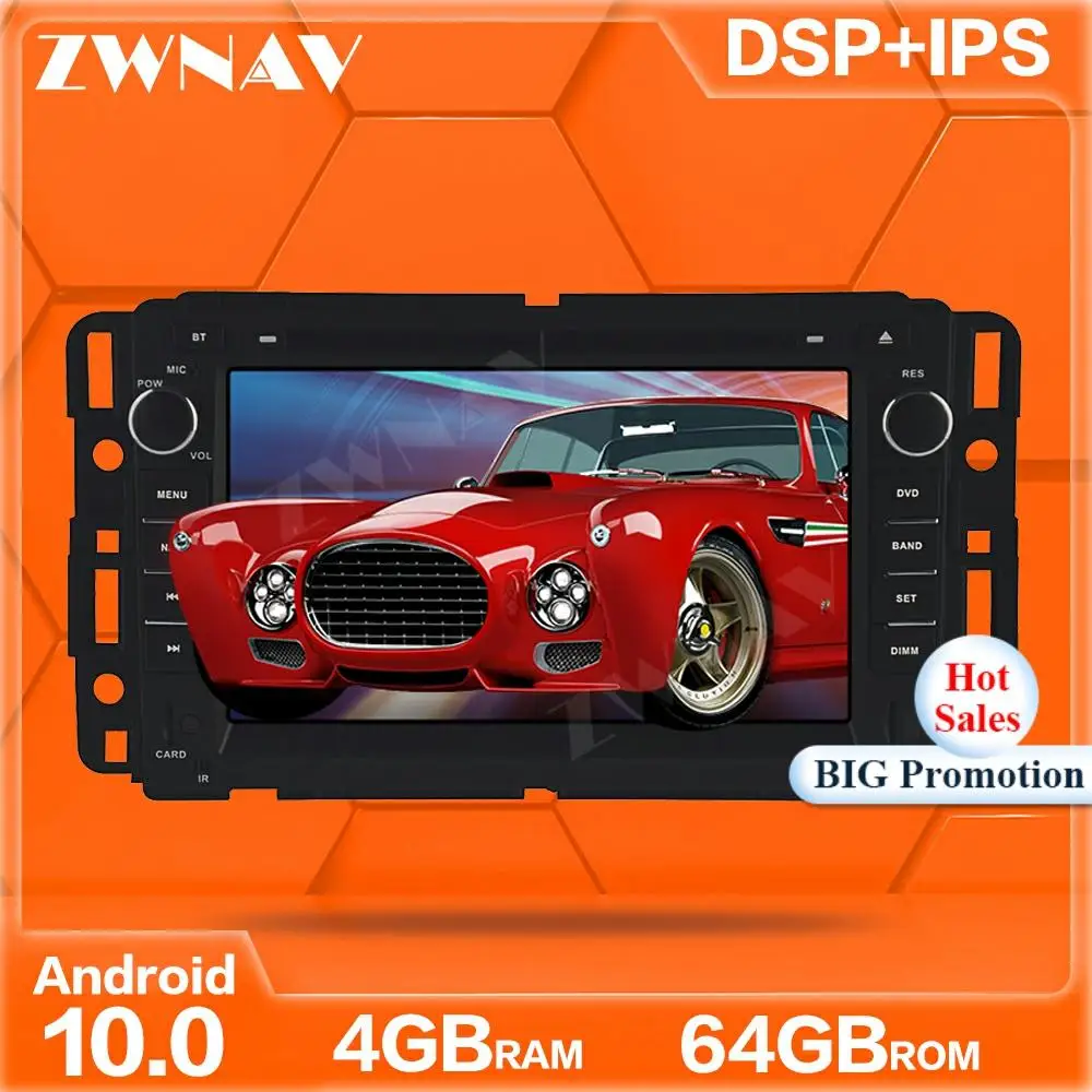 IPS Android 9. 0 4 + 64 автомобильный dvd-плеер с экраном GPS Navi для GMC Yukon Tahoe 10 0-2007