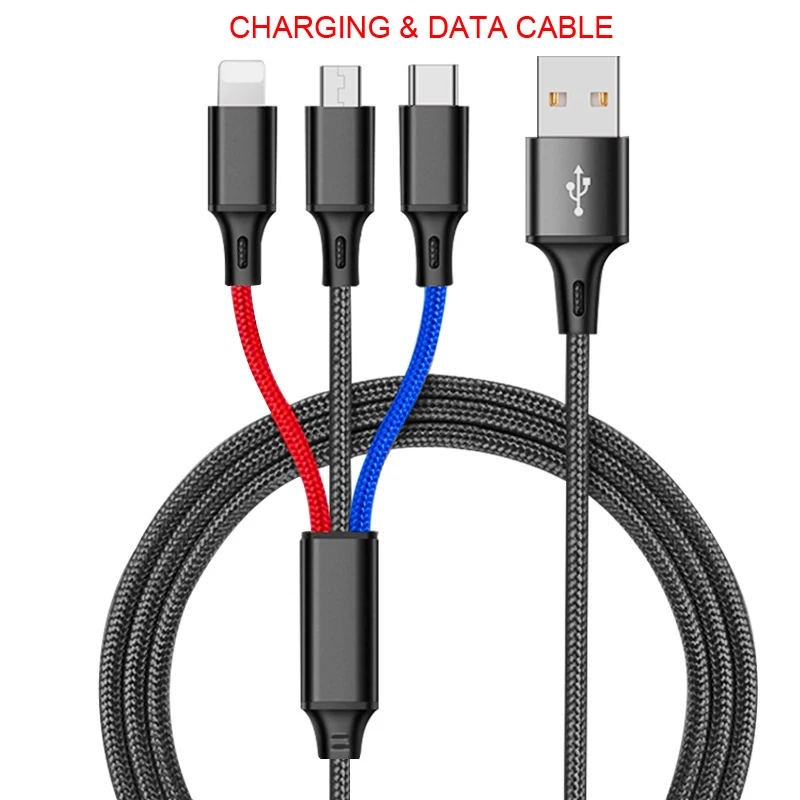 charging and data 3 в 1 кабель для передачи данных и быстрой зарядки - Цвет: charging and data