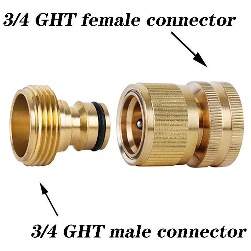 Садовый шланг быстроразъемные соединители твердая латунь 3/4 дюйма резьба легко