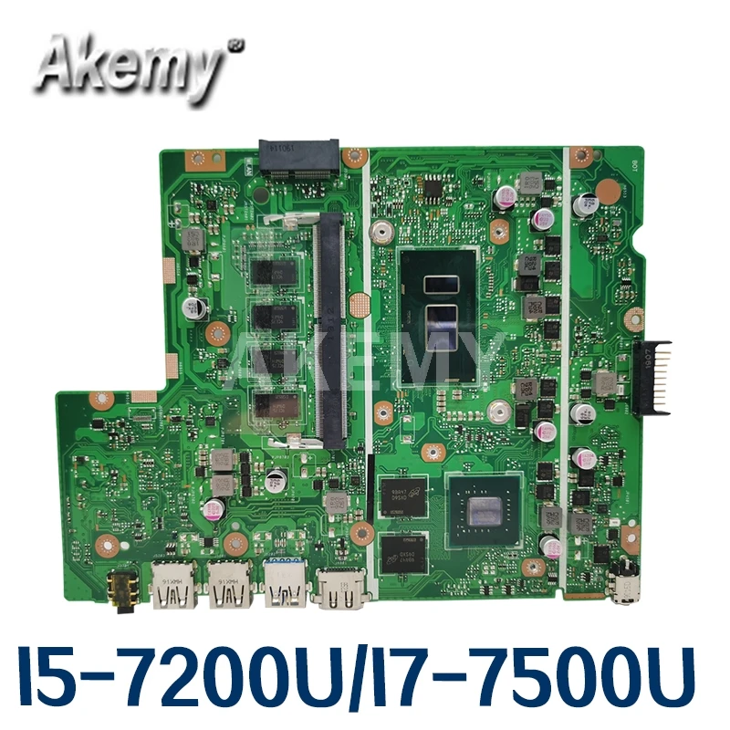 Akemy X540UB материнская плата для ноутбука For Asus X540UV X540UBR оригинальная 8G/I5 7200U I7