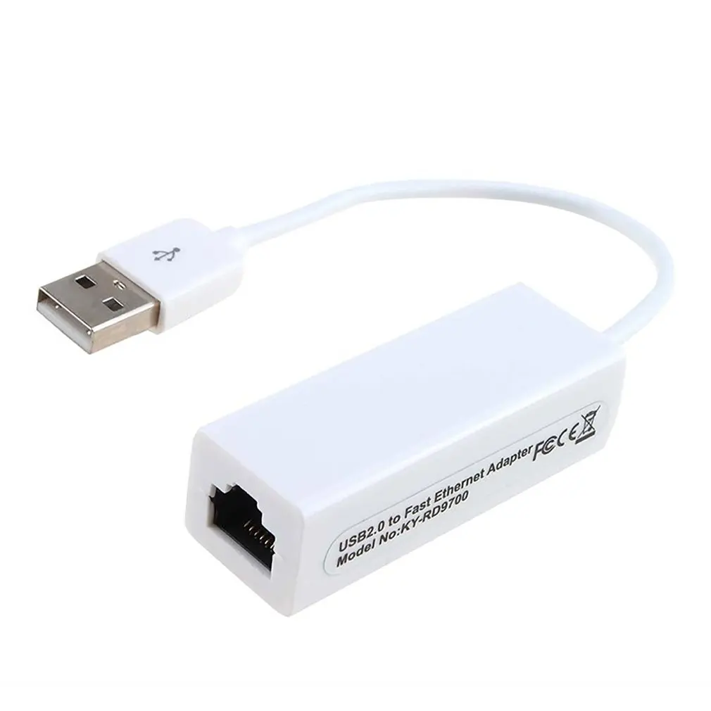 Адаптер Ethernet Сетевая карта USB 2 0 для RJ45 Lan Проводная сетевая Windows 7/8/10/XP| |