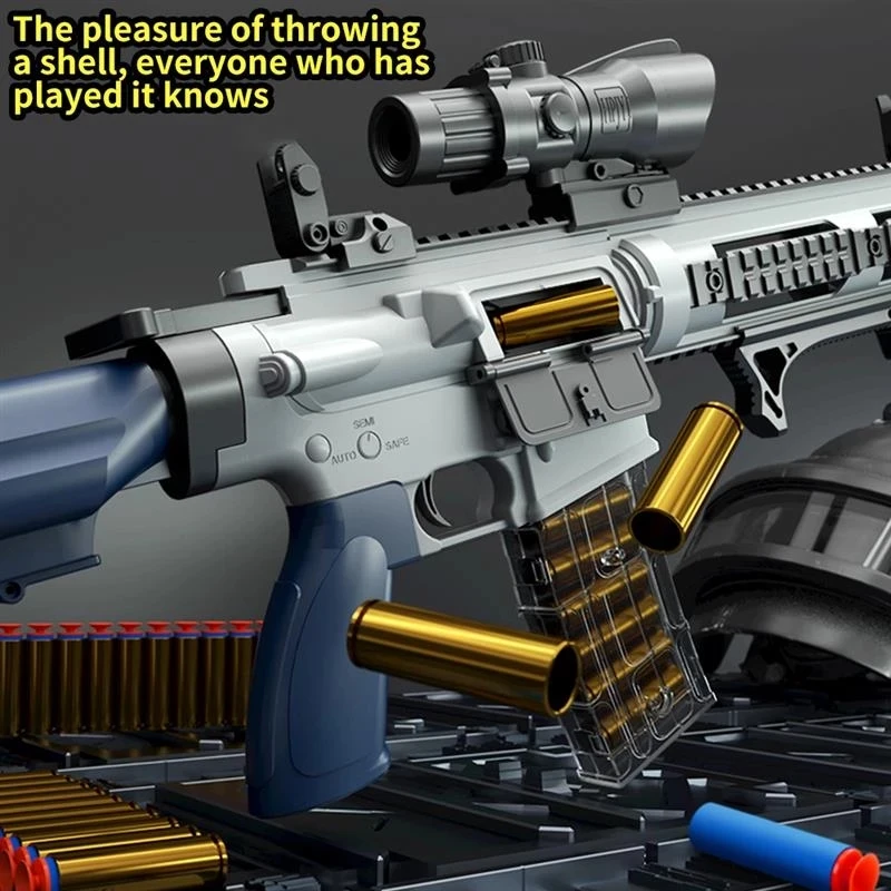 M416 Shell Ejection Soft Bullet Gun EVA Sniper Rifle Manual Loading Chicken Weapon Boy Toy CS Fighting Combat | Игрушки и хобби