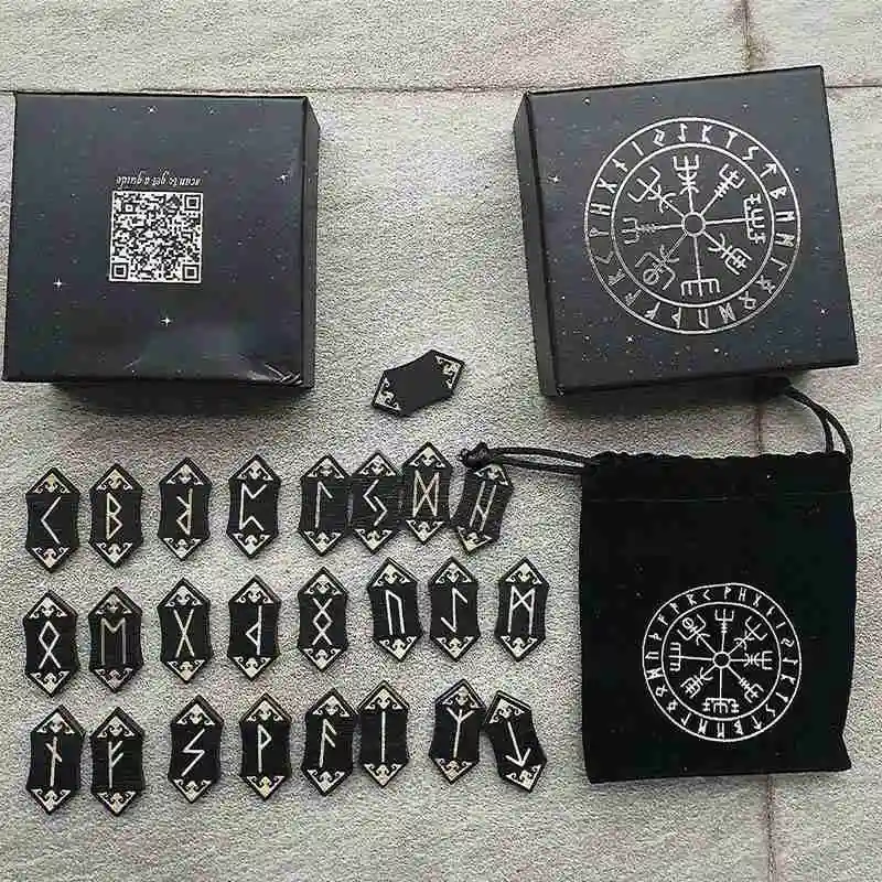 

Engraved Rune Suit For Divination Props For Western Occultism Q3T1