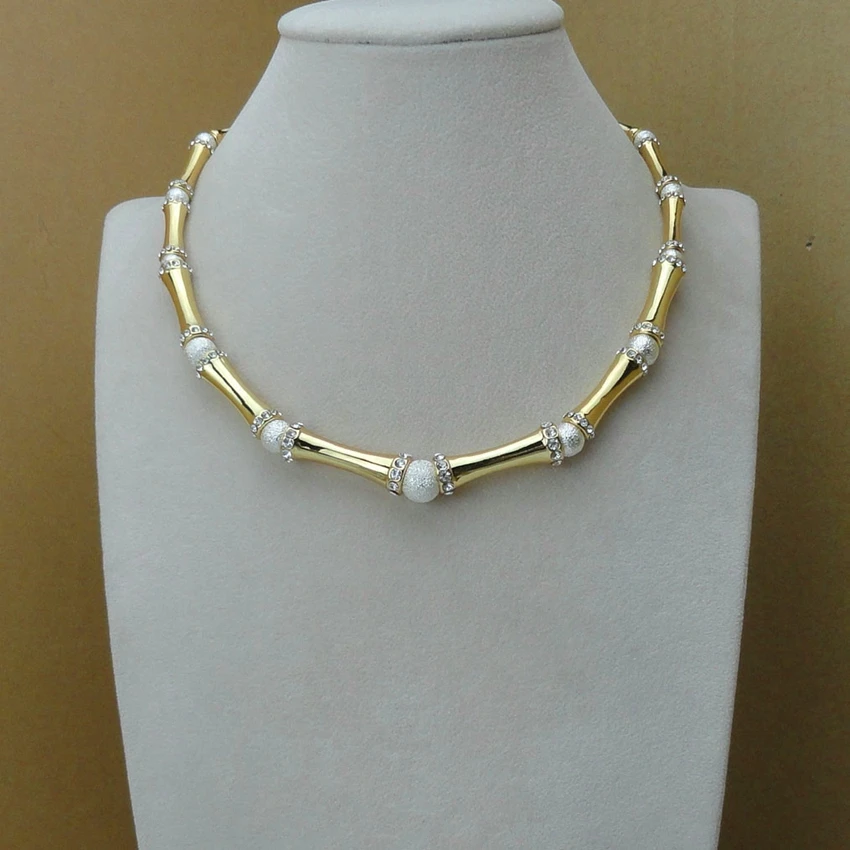 Yuminglai простой дизайн Дубай золотые Ювелирные наборы ожерелье и серьги FHK9482 |