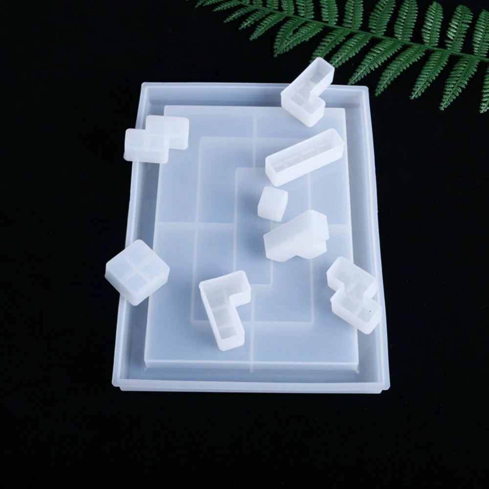 

Tetris Mold Epoxy Casting Silicone Mould Tetris Cube Tray Resin Molds DIY Puzzle Making for Handcraft Jewelry Making Tools