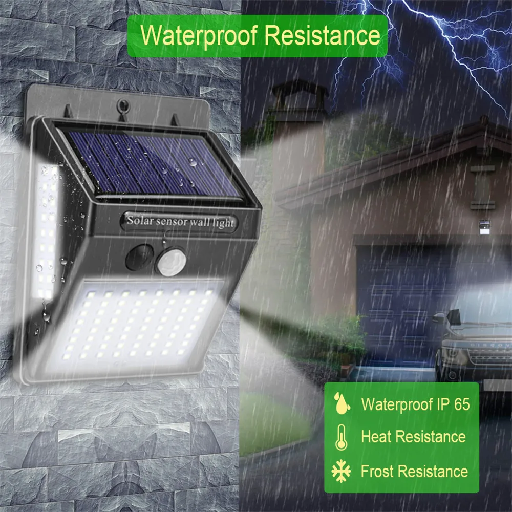 

1-4pcs luz Solar Light 3 side solar Wall Lamps Outdoor wall Lamp PIR Motion Sensor Night Security Wall Light Garden waterproof