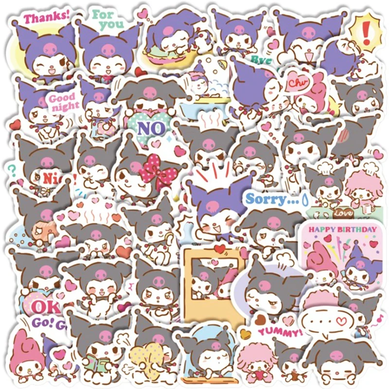 

10/20/40Pcs/Package Children's Anime Graffiti Sticker Cute Cartoon Character Mobile Phone Case Hand Account Water Cup Decal