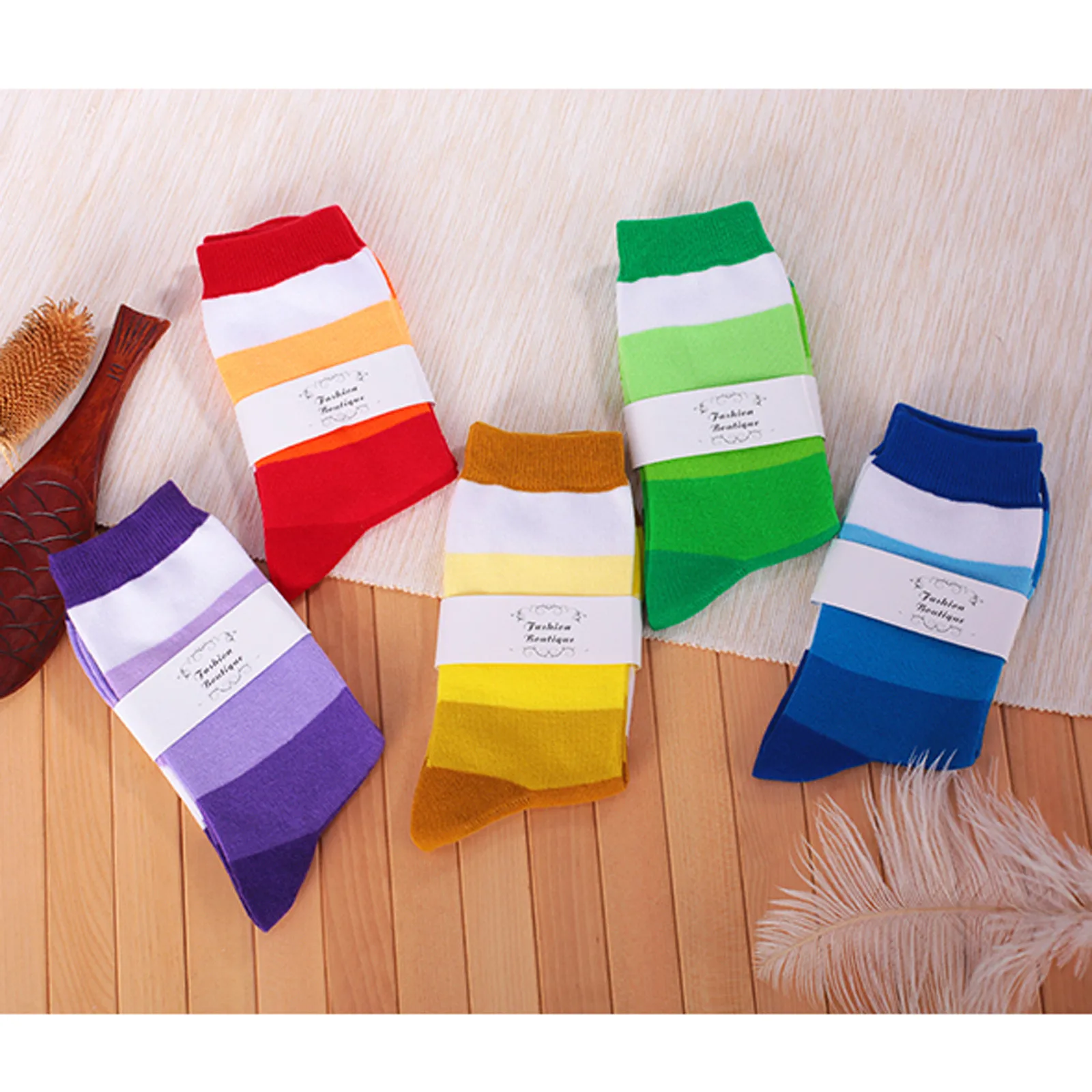 

Unisex Casual Cotton Medium Socks Stocking Softs Men Fashion Rainbow Stripe Deodorant Socks Daily kobieta skarpety 2020