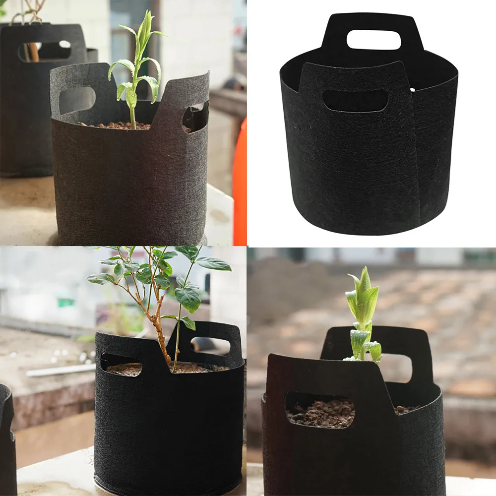 

Flower Pot Round Fabric Pots Root Container Grow Bag Plant Pouch Aeration Container Garden Decoration Outdoor