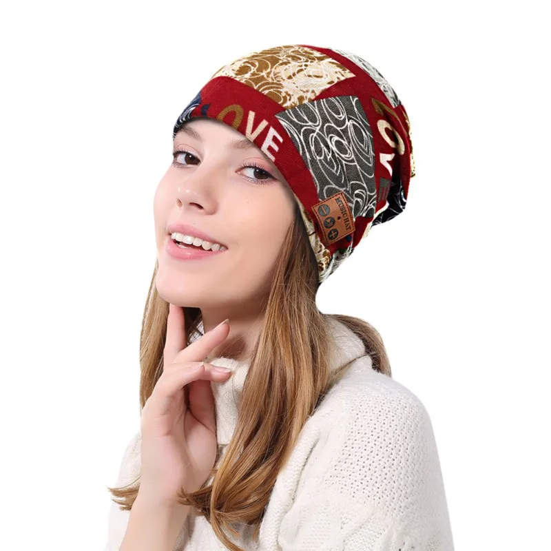 Bluetooth 4,2 шапка с наушниками два в одном Beanie Мужская и женская Беспроводная музыкальная шапка с наушниками без рук с микрофоном