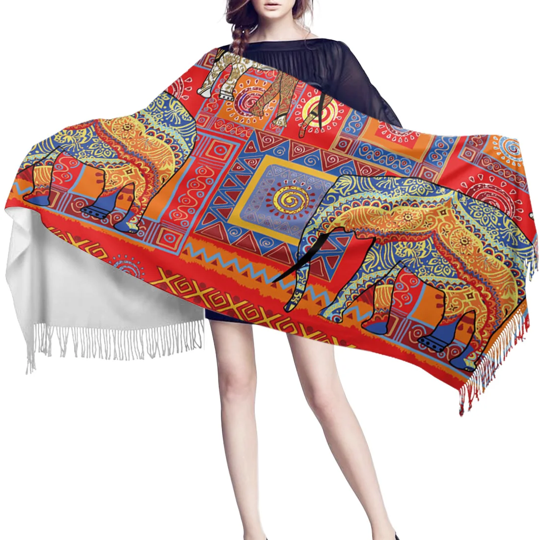 Женский зимний шарф Роскошные шали и палантины для женщин Африканский индийский
