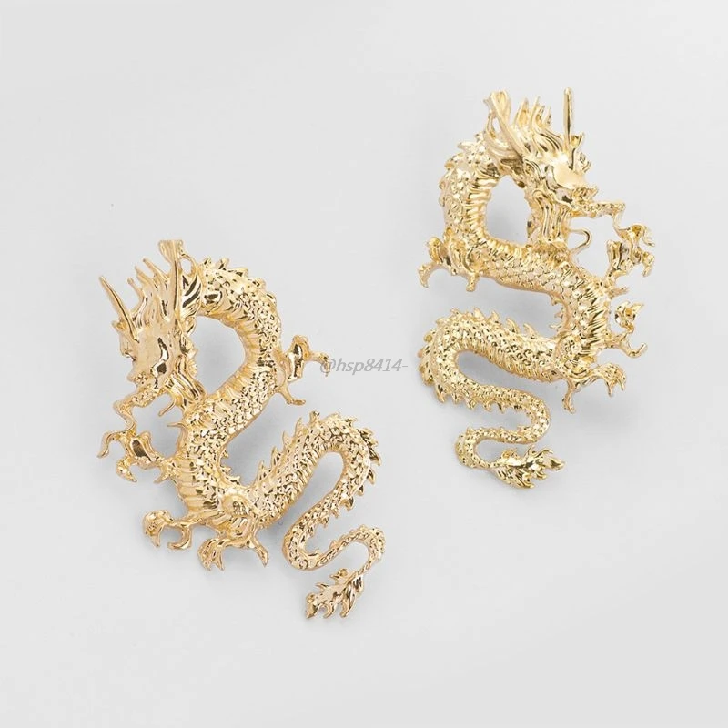 Серьги-гвоздики в стиле панк-рок сережки престолов с золотым покрытием виде