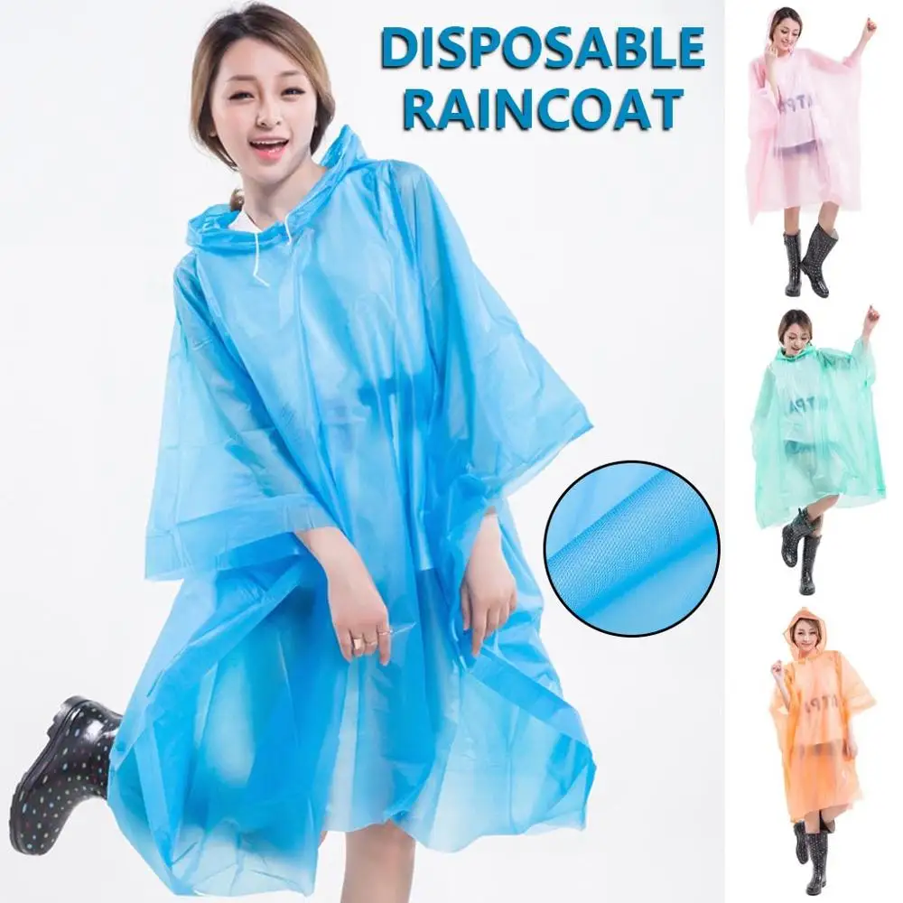 Плюс размер одноразовый дождевик для взрослых аварийный водонепроницаемый
