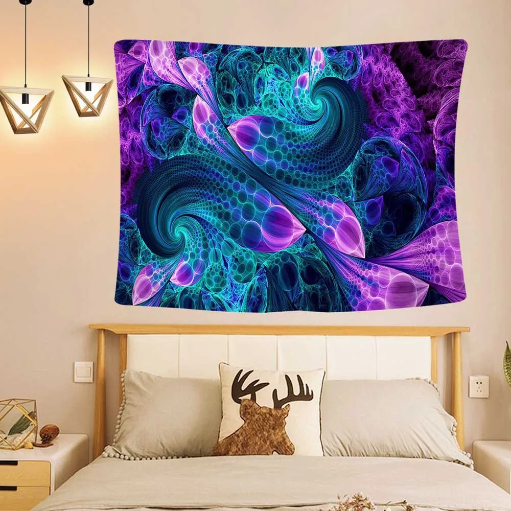 Trippy Alien настенный гобелен ковер дерево глаз гобелены Лев Psychedelic колдовство Tapiz