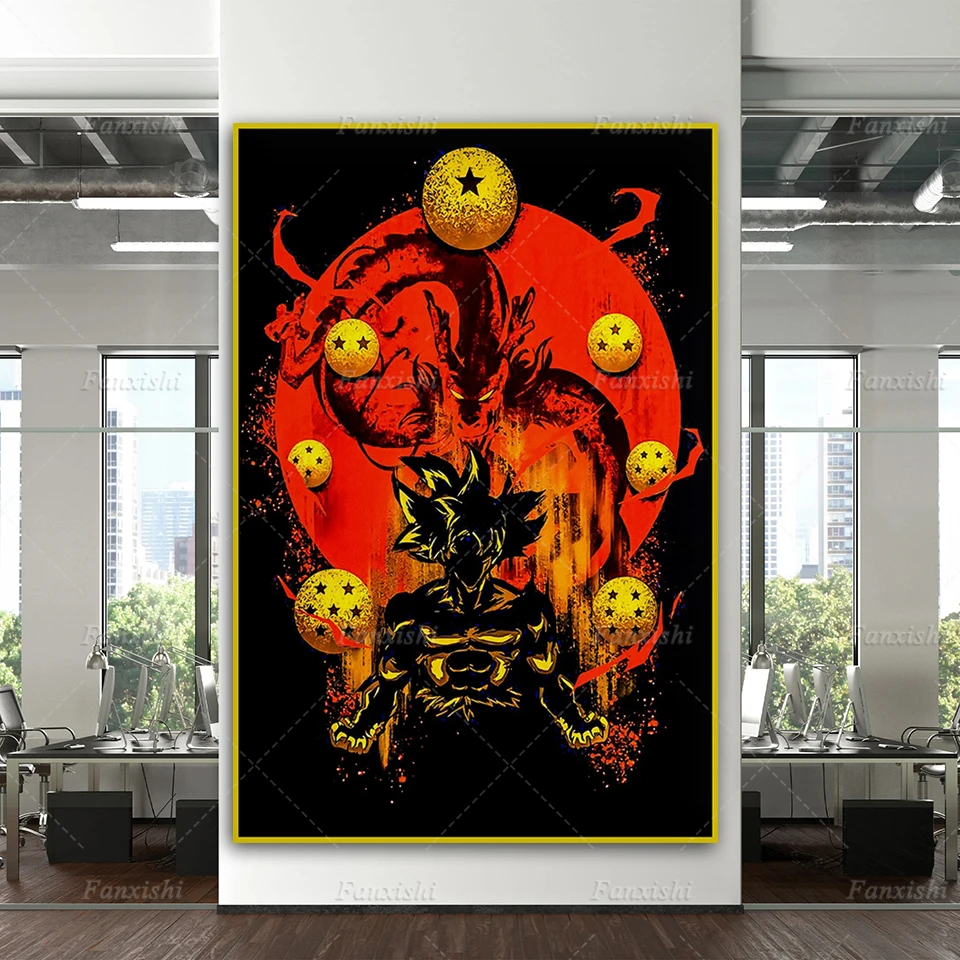 

Japanese Anime Dragon Ball Goku Movie Canvas Posters And Prints Wall Art Picture Home Decor Pictures Modern Living Room Cuadros