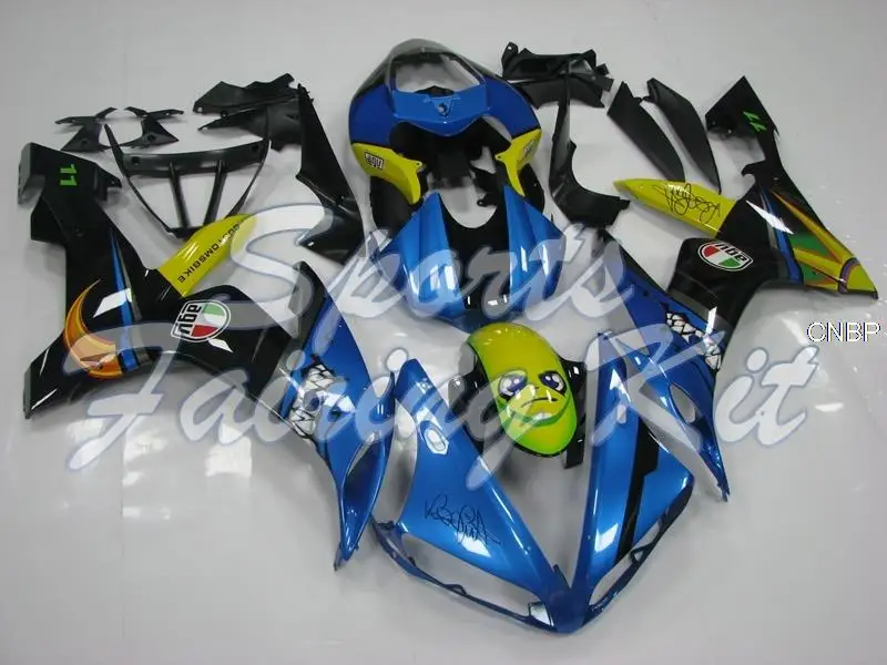 Пластиковые обтекатели для YZF1000 R1 2004 - 2006 Обтекатели в виде синей и черной акулы YZF