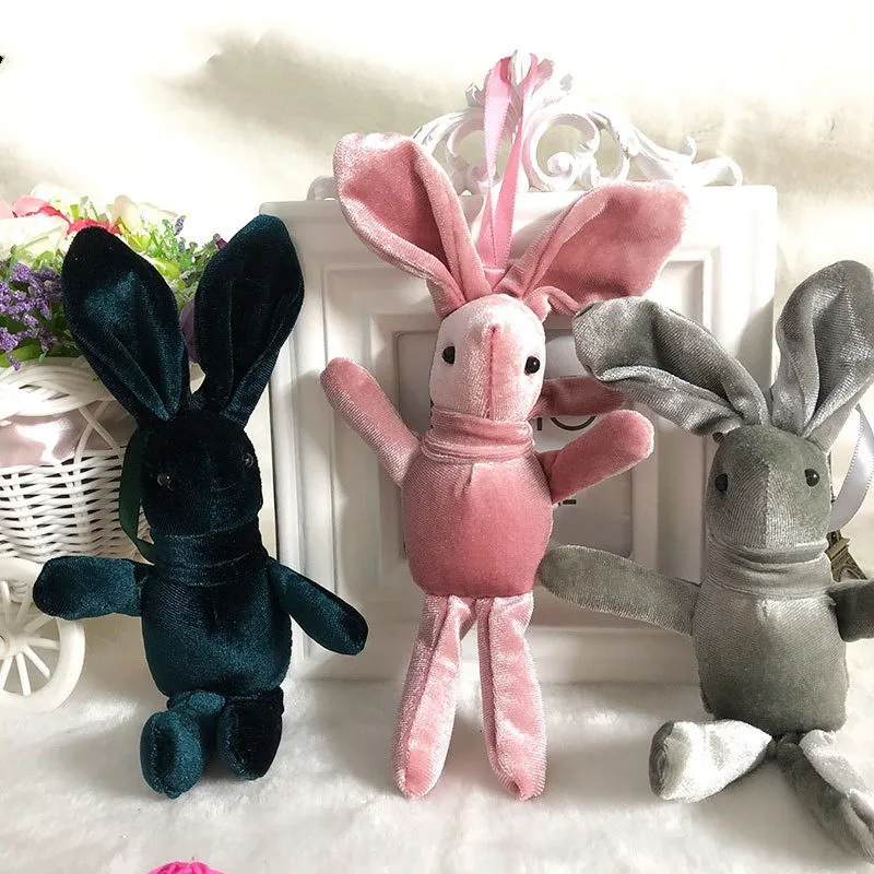 Easter plush rabbit pendant Animal Stuffed Dress Rabbit Key chain TOY Kid's Party Plush Mobile Wallet Pendant Decoration | Дом и сад