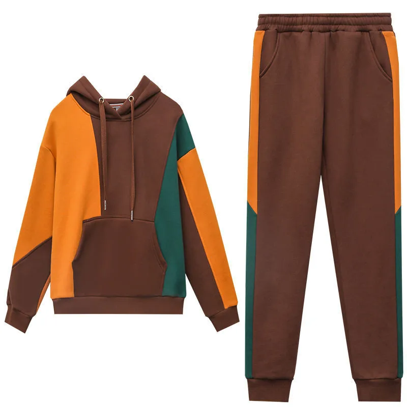 Зимний свитер спортивный костюм костюмы для женщин осень размера плюс